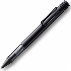 Lamy AL-Star Kugelschreiber – Leichter Luxus-Stift aus Aluminium mit Metallclip, schwarzer Tinte, Mine und transparentem Griff, Stifte fürs Tagebuch, das Büro oder als Geschenk, tolles Weihnachtsgeschenk (schwarz)