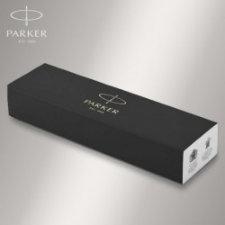 PARKER IM Tintenroller, Schwarzlack mit Goldbesatz, feine schwarze Tintenmine, Geschenkbox (1931659), Schwarz und Gold