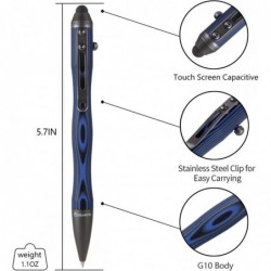 Cool Hand 5,7'' Bolt Action Stifte, EDC Kugelschreiber mit nachfüllbarer Tinte, Stift für Touchscreen, G10 Gehäuse mit Taschenclip, ergonomischer Griff, mit Mine, 5375-N