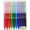 PILOT Frixion Ball Knock Gel-Tintenstift mit Druckknopf, 0,5 mm, 10 Farben (LFBK-230EF-10C)