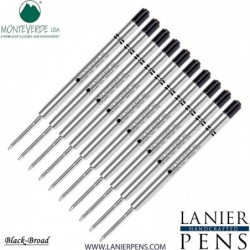 Lanier Kombipack – 10er-Pack – Monteverde® Capless Ceramic Gel™ P44-Tintenmine, kompatibel mit den meisten Kugelschreibern im Parker®-Stil – Schwarz (breite Spitze 0,9 mm)