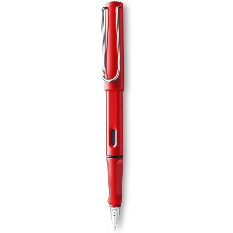 Lamy Safari Füllfederhalter – Coole Stifte mit elegantem Design, die besten Stifte für flüssiges Schreiben, Tagebuchschreiben und Kalligraphie – Roter Stift mit feiner Spitze