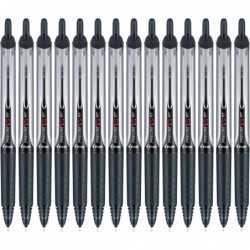 Pilot, Precise V5 RT, nachfüllbarer und einziehbarer Kugelschreiber, extrafeine Spitze 0,5 mm, schwarz, 14er-Pack