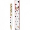 Kate Spade New York Stylus-Stift für Touchscreens, Metall-Kugelschreiber mit schwarzer Tinte und Aufbewahrungstasche (Ladybug Dot)