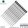 Lanier Kombipack – 10er-Pack – Monteverde® Capless Ceramic Gel™ P42-Tintenmine, kompatibel mit den meisten Kugelschreibern im Parker®-Stil – Schwarz (feine Spitze 0,6 mm)