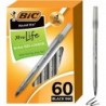 BIC Round Stic Xtra Life Kugelschreiber, mittlere Spitze (1,0 mm), schwarz, 60 Stück