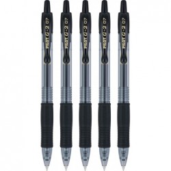 Pilot, G2 Premium Gel-Tintenroller, feine Spitze 0,7 mm, schwarz, 5 Stück