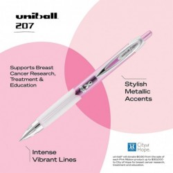 uni-ball 207 Gelstift mit rosa Schleife