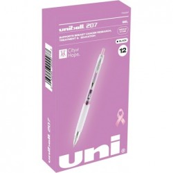 uni-ball 207 Gelstift mit rosa Schleife