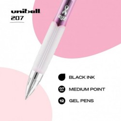 uni-ball 207 Gelstift mit rosa Schleife