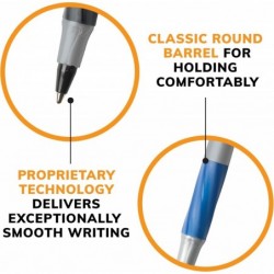 BIC Round Stic Grip Xtra Comfort Kugelschreiber, Tintenstifte mit mittlerer Spitze (1,2 mm), Schwarz und Blau, weicher Griff für mehr Komfort und Kontrolle, 36 Stück (GSMG361-AST)