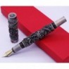 Jinhao Vintage Luxuriöser Füller Double Dragon Playing Pearl, Antike graue Metallschnitzerei, Prägung, schwere Stiftkollektion