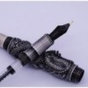 Jinhao Vintage Luxuriöser Füller Double Dragon Playing Pearl, Antike graue Metallschnitzerei, Prägung, schwere Stiftkollektion