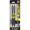 Pilot, G2 Premium Gel-Tintenroller, Fettspitze 1 mm, 2er-Pack, Schwarz