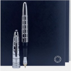 Montblanc Solitaire Platinum-Plated Facet LeGrand Füllfederhalter