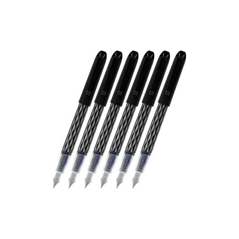 Pilot Varsity Einweg-Füller, schwarze Tinte (90010), 6er-Pack