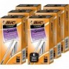 BIC Cristal Xtra Smooth Black Kugelschreiber, mittlere Spitze (1,0 mm), 144er-Paket, extra glatte und zuverlässige Kugelschreiber