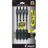 Pilot, G2 Premium Gel-Tintenroller, extrafeine Spitze 0,5 mm, 4er-Pack, schwarz