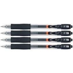 Pilot, G2 Premium Gel-Tintenroller, extrafeine Spitze 0,5 mm, 4er-Pack, schwarz