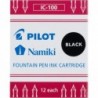 PILOT Namiki IC100 Tintenpatronen für Füllfederhalter, Schwarz, 12er-Pack (69100)