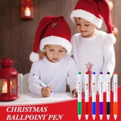 Yexiya Weihnachts-Kugelschreiber, Druckkugelschreiber, 0,7 mm, schwarze Tinte, Weihnachtsstifte, Kunststoff-Schreibstifte für Studenten, Büro, Geschenkbedarf, Weihnachtsparty-Geschenke, 24 Stück