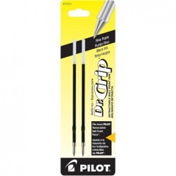 Pilot® Kugelschreiberminen, für Dr. Grip Druckkugelschreiber, feine Spitze, 0,7 mm, schwarze Tinte, 2er-Pack