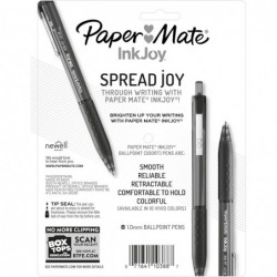 Paper Mate InkJoy 300RT Druckkugelschreiber, mittlere Spitze (1,0 mm), schwarz, 8 Stück