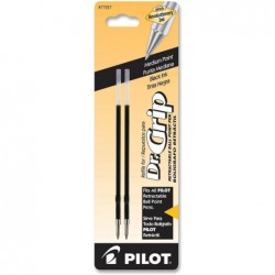 Pilot® Kugelschreiberminen, passend für Dr. Grip und alle Pilot® Druckkugelschreiber, mittlere Spitze, 1,0 mm, schwarz, 2er-Pack