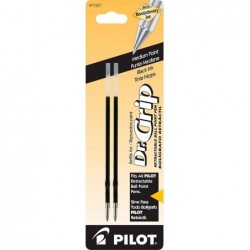 Pilot® Kugelschreiberminen, passend für Dr. Grip und alle Pilot® Druckkugelschreiber, mittlere Spitze, 1,0 mm, schwarz, 2er-Pack