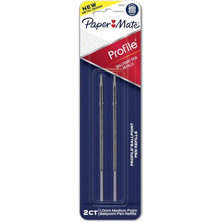 Paper Mate Profile Pen Refills, Stifttinte für Kugelschreiber, 1,0 mm, Schwarz,