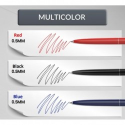 Einziehbarer Kugelschreiber mit ultrafeiner 0,5-mm-Spitze, TL-031, sanftes Schreiben mit bequemem Griff für Büro, Schule, Zuhause und Arbeit (20er-Pack) (schwarz)