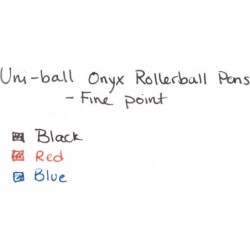 uni-ball 60143 Onyx Rollerball-Stift auf Farbstoffbasis, schwarze Tinte, feines Dutzend