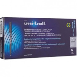 uni-ball 60143 Onyx Rollerball-Stift auf Farbstoffbasis, schwarze Tinte, feines Dutzend