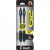 Pilot, G2 Premium Gel-Tintenroller, extrafeine Spitze 0,5 mm, 2er-Pack, schwarz