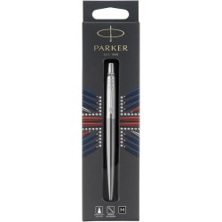 Parker® Jotter Kugelschreiber, mittlere Spitze, 0,7 mm, Edelstahlschaft, schwarze Tinte