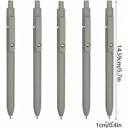 Gelschreiber mit schnelltrocknender Tinte, feine Spitze, einziehbarer Tintenroller, schwarze Tinte, sanftes Schreiben zum Schreiben von Tagebüchern, 5 Stück (Farbe: Gelb)