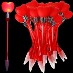 Zonon 36-teiliger Valentinstag-Stift in Herzform, LED-Kugelschreiber, blinkender schwarzer Tintenstift, im Dunkeln leuchtender Stift, Valentinstags-Partygeschenk, Bürobedarf (schickes Design)