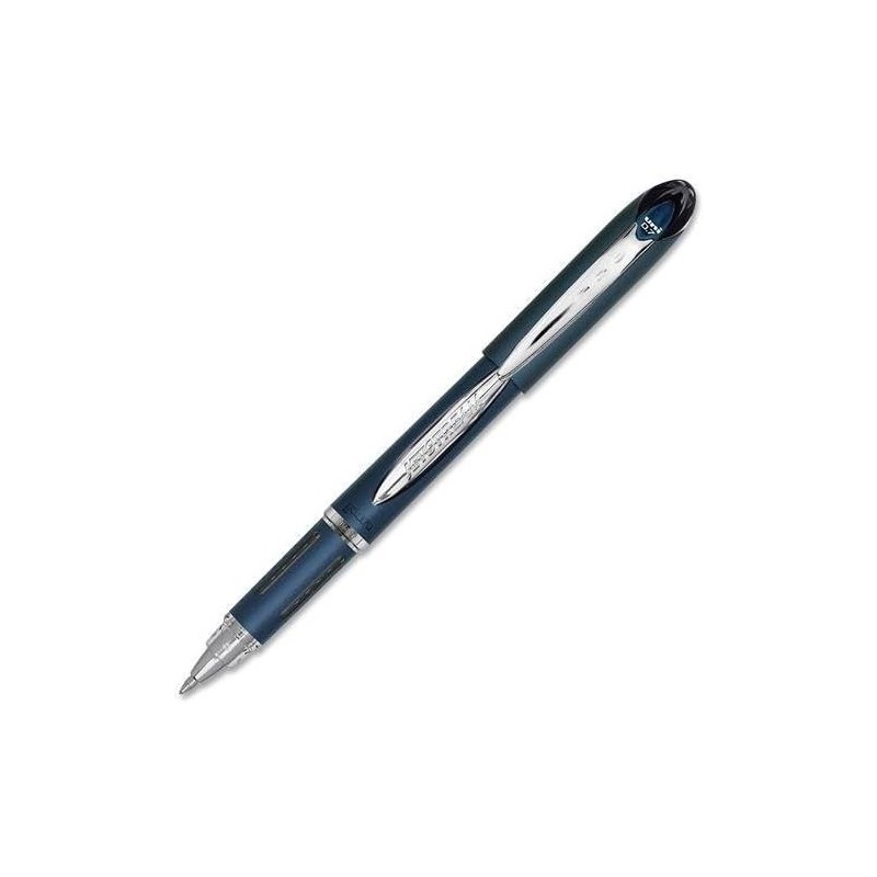 40173 Uni-Ball Jetstream Tintenroller - Feine Stiftspitze - 0,7 mm Stiftspitze - Schwarze Tinte - Blauer Schaft - Je 1