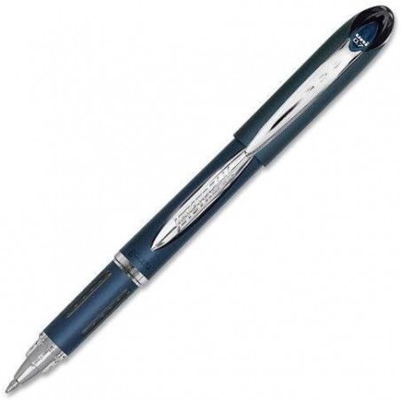 40173 Uni-Ball Jetstream Tintenroller - Feine Stiftspitze - 0,7 mm Stiftspitze - Schwarze Tinte - Blauer Schaft - Je 1