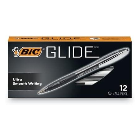 BIC Atlantis Druckkugelschreiber, schwarze Tinte, mittel, 1 mm, Dutzend