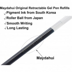 Maydahui 50 Stück schwarze Tinte, einziehbare Gelstift-Minen, 11 cm (4,33 Zoll), Ersatz-Geltinten-Minen, 0,7 mm, glatte Schreibstift-Minen für einziehbare Klick-Gelstifte, Schul- und Bürobedarf (schwarz)