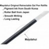 Maydahui 50 Stück schwarze Tinte, einziehbare Gelstift-Minen, 11 cm (4,33 Zoll), Ersatz-Geltinten-Minen, 0,7 mm, glatte Schreibstift-Minen für einziehbare Klick-Gelstifte, Schul- und Bürobedarf (schwarz)