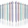 12 Stück Mehrfarbige Kugelschreiber, 4-in-1 Druckkugelschreiber Mehrfarbig, Glatter 0,5-mm-Stift Multipack für Büro, Schulbedarf, Studenten, Kinder, Geschenk