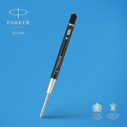 Parker Gelstift-Mine, feine Spitze (0,5 mm), schwarze QUINK-Tinte, 2 Stück