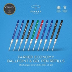 Parker Gelstift-Mine, feine Spitze (0,5 mm), schwarze QUINK-Tinte, 2 Stück