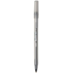 BIC GSF11BK, runder Stic Xtra Precision-Kugelschreiber, schwarze Tinte, 0,8 mm, fein, Dutzend