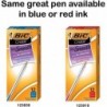 BIC MS11BK Cristal Xtra Smooth Kugelschreiber, schwarze Tinte, 1 mm, mittel, Dutzend