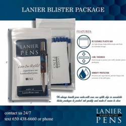 Lanier Kombipack – 6er-Pack – Monteverde® Capless Ceramic Gel™ P42-Tintenmine, kompatibel mit den meisten Kugelschreibern im Parker®-Stil – Schwarz (feine Spitze 0,6 mm)