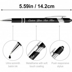 Max. 500 personalisierte Stifte mit Namen, individuelle Stylus-Stifte, kostenlose Gravur, individuelle Kugelschreiber in großen Mengen, Logo, Textnachricht für Unternehmen, schwarze Tinte mit Touch, Bürogeschenk zum Schulabschluss, 250 Stück, blau