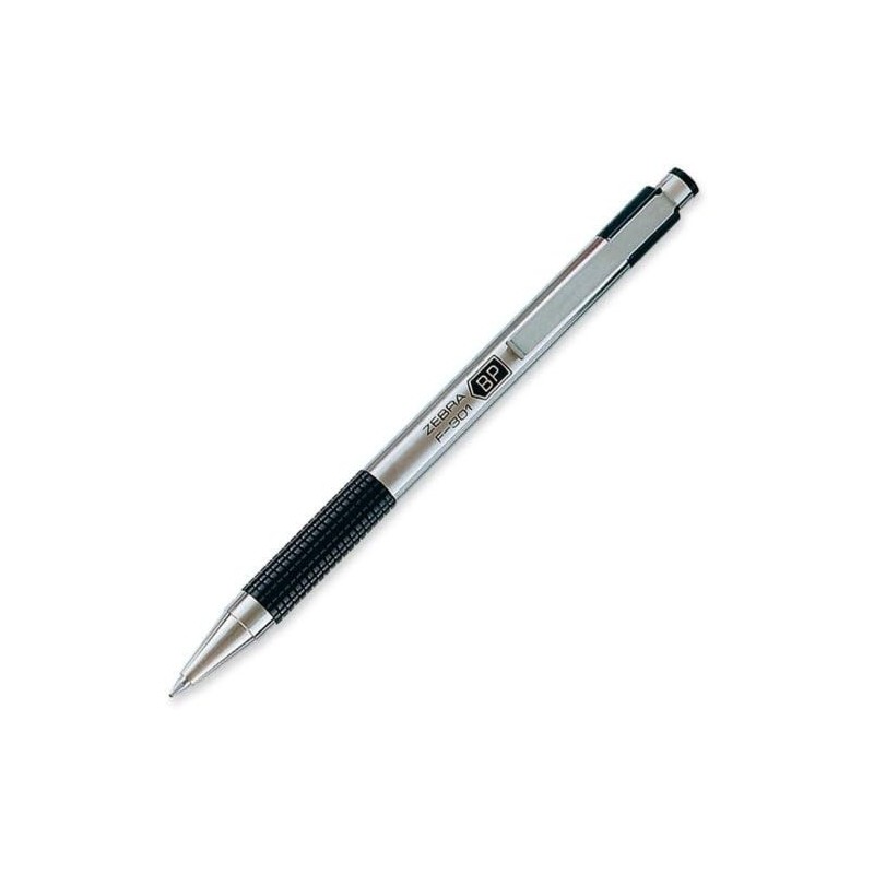 Zebra Pen F-301 Kugelschreiber – feine Stiftspitze – 0,7 mm Stiftspitze – schwarze Tinte – je 1 Stück